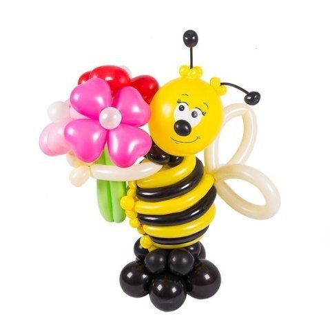 Фигура из шаров "Пчелка с букетом"