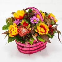Букет цветов в корзинке " Аромат весны" 
