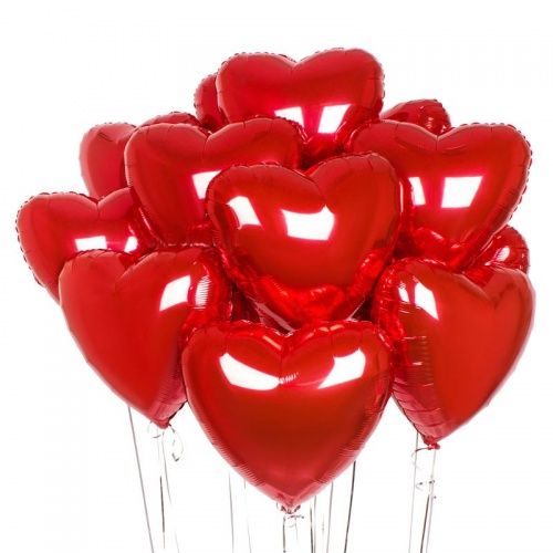 Набор фольгированных шаров " Красное сердце"