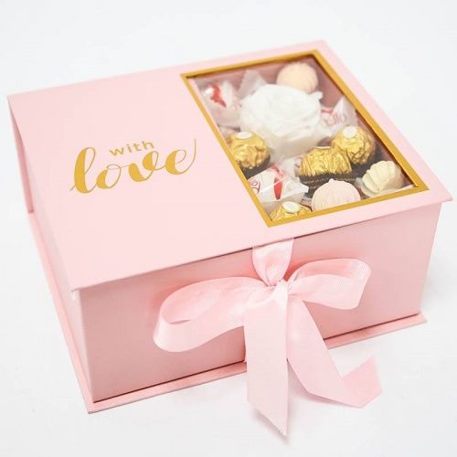 Подарочная коробка- шкатулка с медом и конфетами