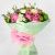 Букет из роз, хризантем и зелени "Хайфай"